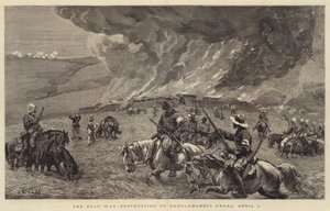 La Guerra Zulú, Destrucción del Kraal de Dabulamanzi, 4 de abril